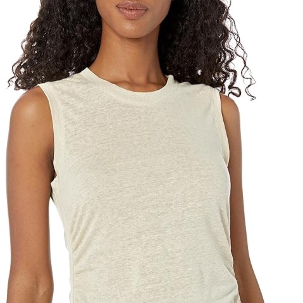 Ruched Side Top - New With Tags - NEVER WORN - Flaxseed* - Picture 5 of 6